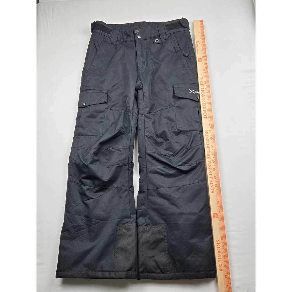Arctix‎ Youth Insulated Snow Ski Pants Black Cargo Pockets Adjustable Waist M 5K - Picture 4 of 12